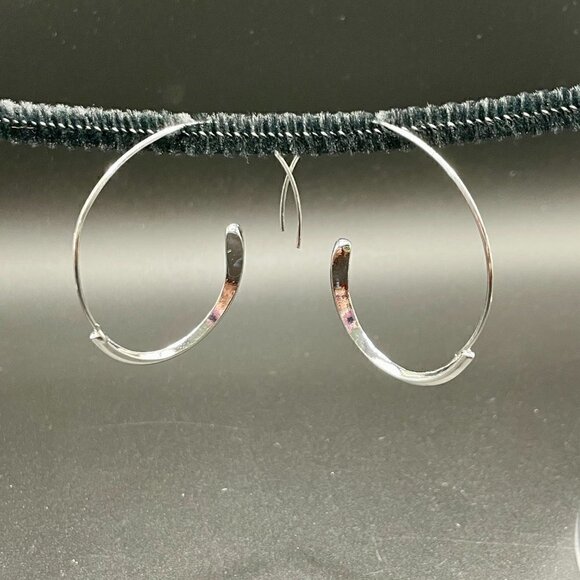 Silver Tone Spiral Earrings in Silver #1241silver - Picture 3 of 11